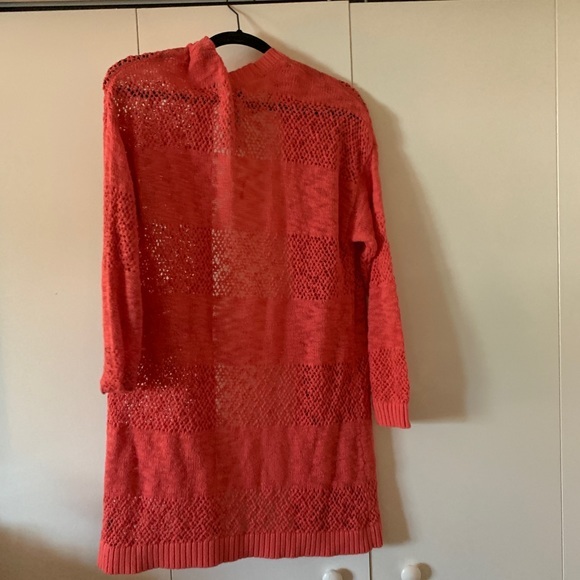 Torrid Relaxed Fit Coral long open knit Cardigan size 0 - Picture 2 of 6